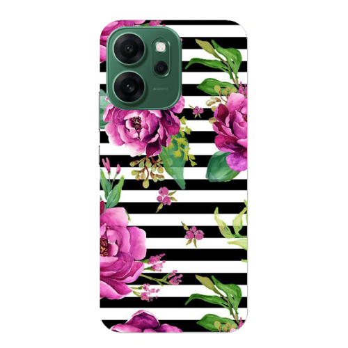 Oppo 14 F Roses on the line Transparent Silicone TPU Θήκη